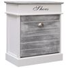 vidaXL Shoe Cabinet Gray Paulownia Wood 19.7x11.0x22.8 in Tiltable
