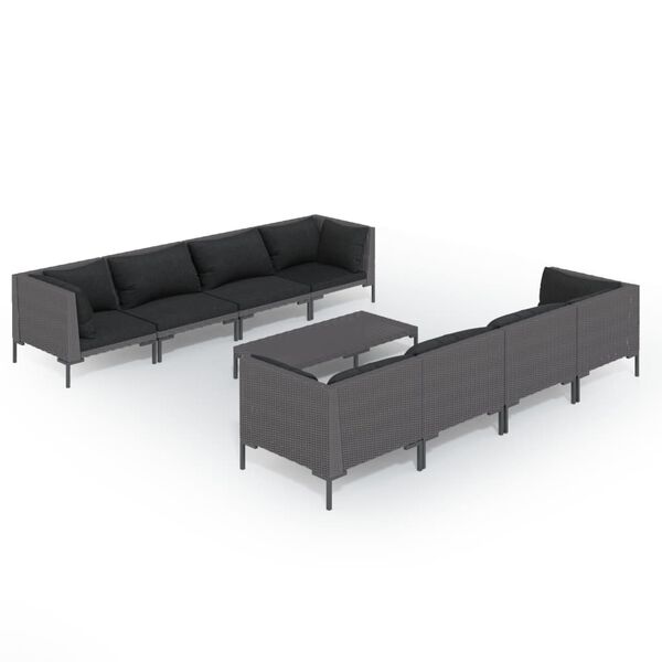vidaXL Garden Lounge Set Dark Grey