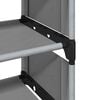 vidaXL Shoe Rack Grey Non-woven fabric and powder-coated steel Tall