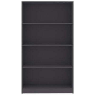 vidaXL 4-Tier Book Cabinet Gray 31.5"x9.4"x55.9" Chipboard