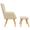 vidaXL Relaxing Chair With Stool Cream