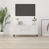 vidaXL TV Cabinet White Engineered Wood, Metal Medium TV Cabinet