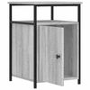 vidaXL Bedside Cabinet Grey Sonoma Engineered Wood Compact