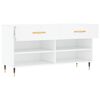 vidaXL Shoe Bench White Engineered wood Medium Shoe Storage Bench