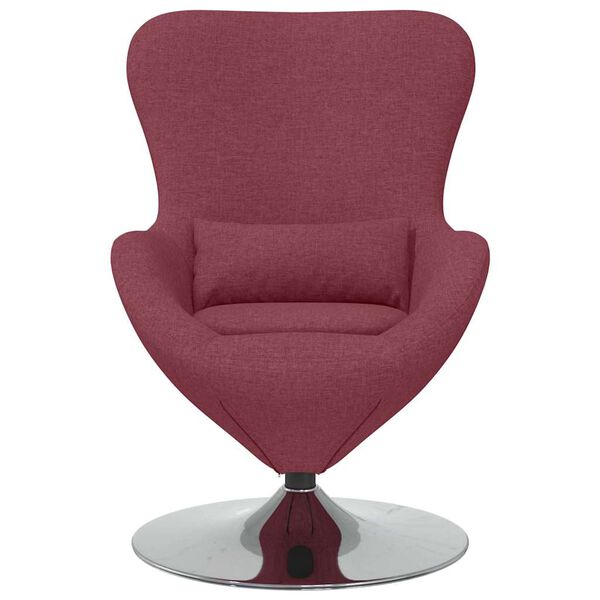 vidaXL Egg Chair Wine Red 24.80 x 28.74 x 35.43 in Fabric