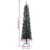 vidaXL Christmas Tree Green and White PVC, Steel 82.7 in tall