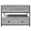 vidaXL Coffee Table Gray Sonoma 27.6"x19.7"x19.7" Engineered Wood and Metal