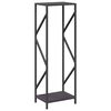 vidaXL Firewood Rack Black 13.4x9.8x39.4" Cold-rolled steel