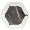 vidaXL Side Table Transparent and black marble