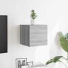 vidaXL Wall Mounted TV Cabinet Grey Sonoma Engineered Wood