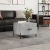 vidaXL Coffee Table Concrete grey Engineered Wood, Iron 19.7x19.7x15.7 in