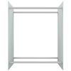 vidaXL Firewood Rack White 31.5x13.8x39.4" Tempered Glass