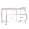 vidaXL TV Cabinet Concrete Grey Engineered Wood, Iron Medium TV Cabinet