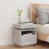 vidaXL Bedside Cabinet Concrete Grey Engineered Wood Compact