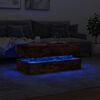 vidaXL Coffee Table Smoked Oak Engineered Wood 35.4 x 19.7 x 15.7 in