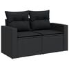vidaXL Garden Sofa Set Black PE rattan Large Modular Garden Sofa Set