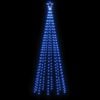 vidaXL Christmas Tree With Spike Blue Powder-coated steel Large