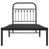 vidaXL Bed Frame Black Steel Small Single Bed Frame Rectangular