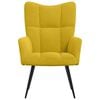vidaXL Relaxing Chair Mustard Yellow Velvet (100% polyester), Steel