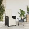 vidaXL Reclining Garden Chair Black