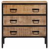 vidaXL Sideboard Set of 2 Natural mango wood Solid mango wood, iron