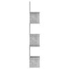 vidaXL Wall Corner Shelf Concrete grey Engineered wood Medium