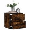 vidaXL Wall-mounted Bedside Cabinet Set of 2 Smoked Oak