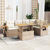 vidaXL Garden Sofa Set Beige, Cream white