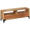 vidaXL TV Stand Natural Mango Mango wood and steel 47.2 in TV Stand