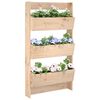 vidaXL Wall Planter Natural Pine Solid Pine Wood 23.6x7.3x43.3 in