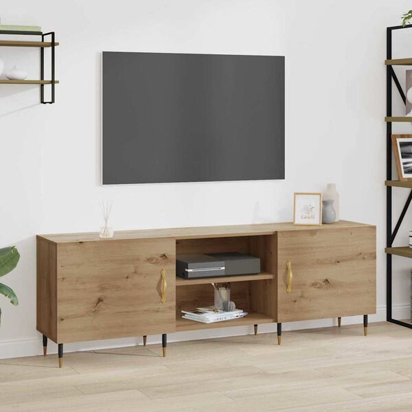 vidaXL TV Cabinet Artisan oak 59.06 x 11.81 x 19.69 in Engineered wood