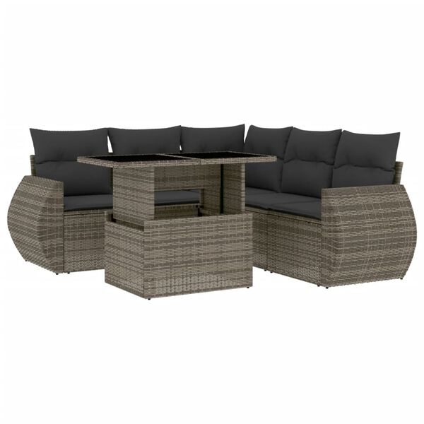 vidaXL Garden Sofa Set Grey