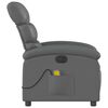 vidaXL Electric Massage Recliner Chair Grey Faux leather, Metal, Plywood