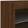 vidaXL Sideboard Brown oak Engineered wood, glass Large Sideboard