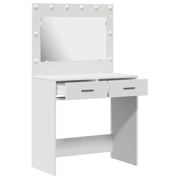 vidaXL Dressing Table White 78.5 x 41 x 135 cm Engineered wood