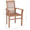 vidaXL Dining Chair Set of 2 Teak brown Solid Teak Wood Medium