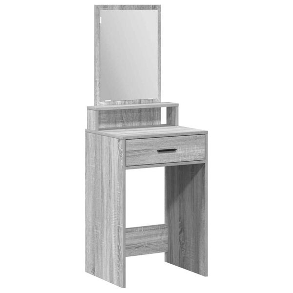 vidaXL Dressing Table with Drawer Grey Sonoma 19.69 x 16.14 x 55.12 in