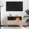 vidaXL TV Cabinet Pink Cold-rolled Steel Medium TV Cabinet Rectangular
