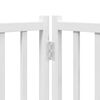 vidaXL Dog Gate Set of 4 White Solid fir wood 126.0 in total length