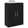 vidaXL Wall-Mounted Cabinet 2 pcs Black Oak 27.36 x 13.39 x 35.43 in