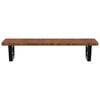 vidaXL Basin Shelf Wall Mounted Steel and Solid Wood Oak