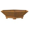 vidaXL Fire Pit Brown 100 x 100 x 28 cm Weathering steel