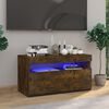 vidaXL TV Cabinet Smoked oak Engineered wood Medium TV Cabinet