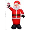 vidaXL Inflatable Santa Claus Red, White, Black, Multicolor Fabric, Plastic