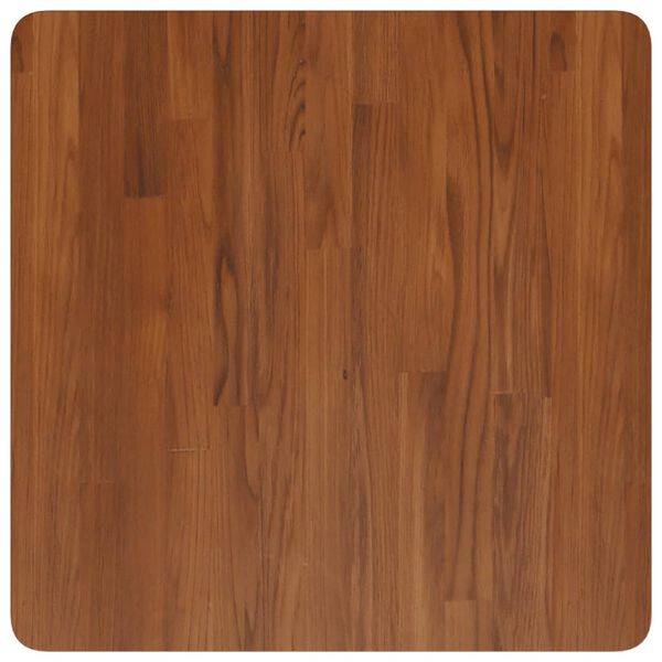 vidaXL Square Table Top Dark Brown 23.6"x23.6"x0.6" Treated Solid Wood Oak