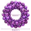 vidaXL Christmas Wreath Purple Polystyrene Medium Decorative Inlays
