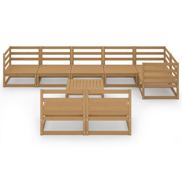 vidaXL Garden Lounge Set Honey Brown Solid Pinewood Large Modular