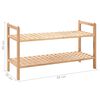 vidaXL Shoe Rack Natural wood Solid walnut wood Compact Shoe Rack