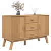 vidaXL Sideboard Brown Solid pine wood 45 in wide sideboard Sideboard