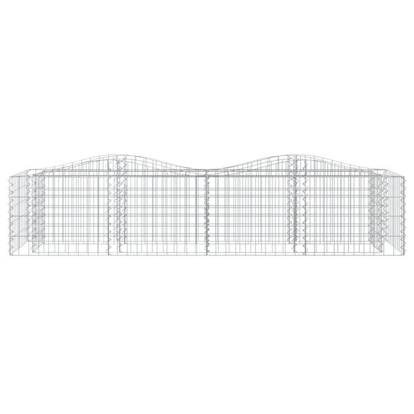 vidaXL Gabion Raised Bed Silver Galvanized Iron Large Durable